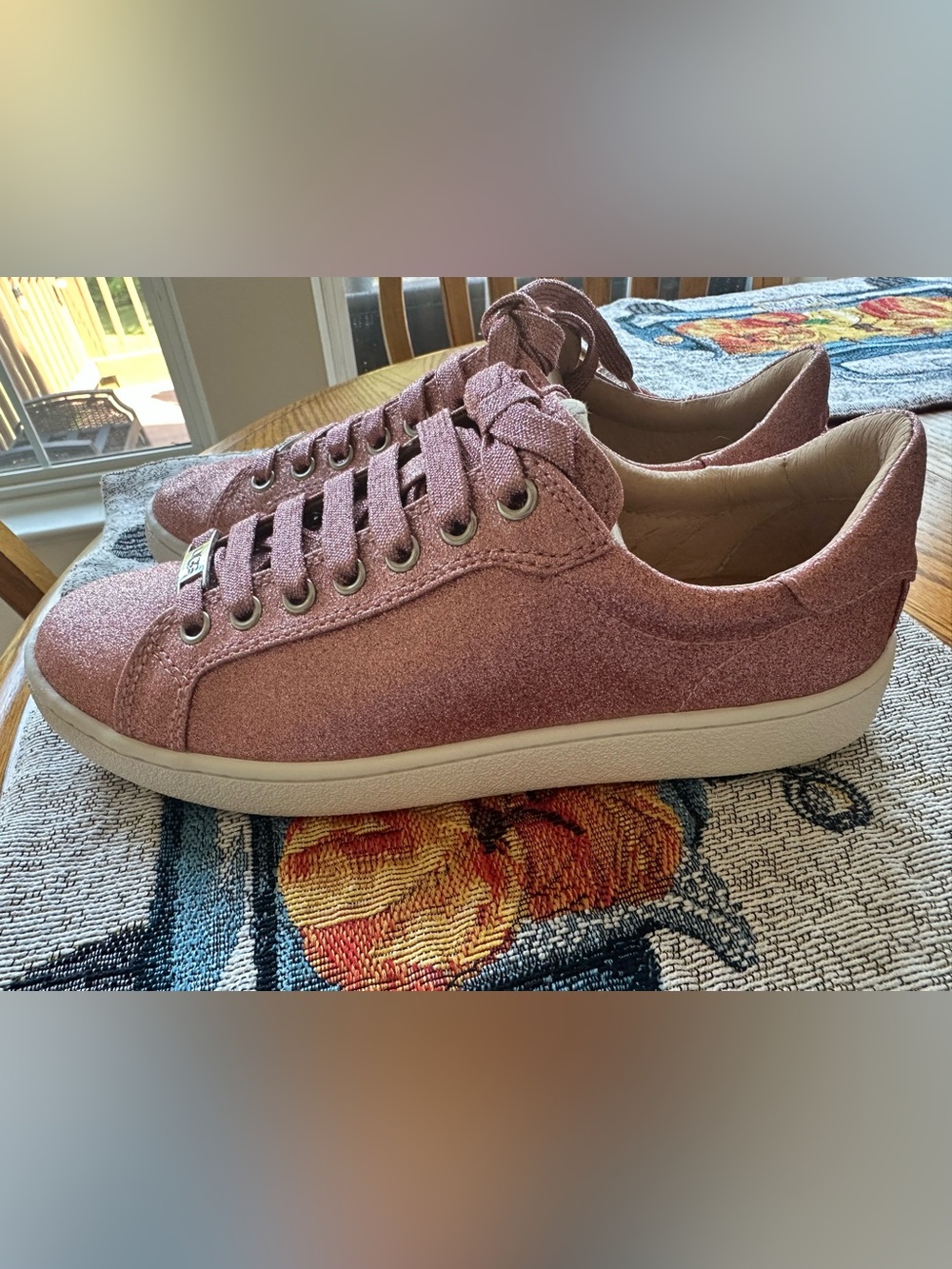 UGG Women's Glitter Low-Top Sneakers in Rose Gold